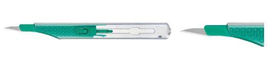 БЕЗПЕЧНИЙ ОДНОРАЗОВИЙ СКАЛЬПЕЛЬ З КАРБОНОВИМ ЛЕЗОМ №11